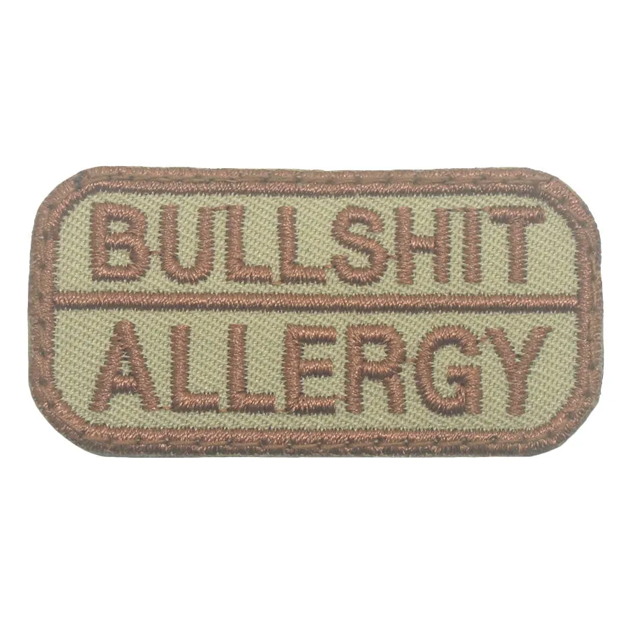 BULLSHIT ALLERGY PATCH - KHAKI