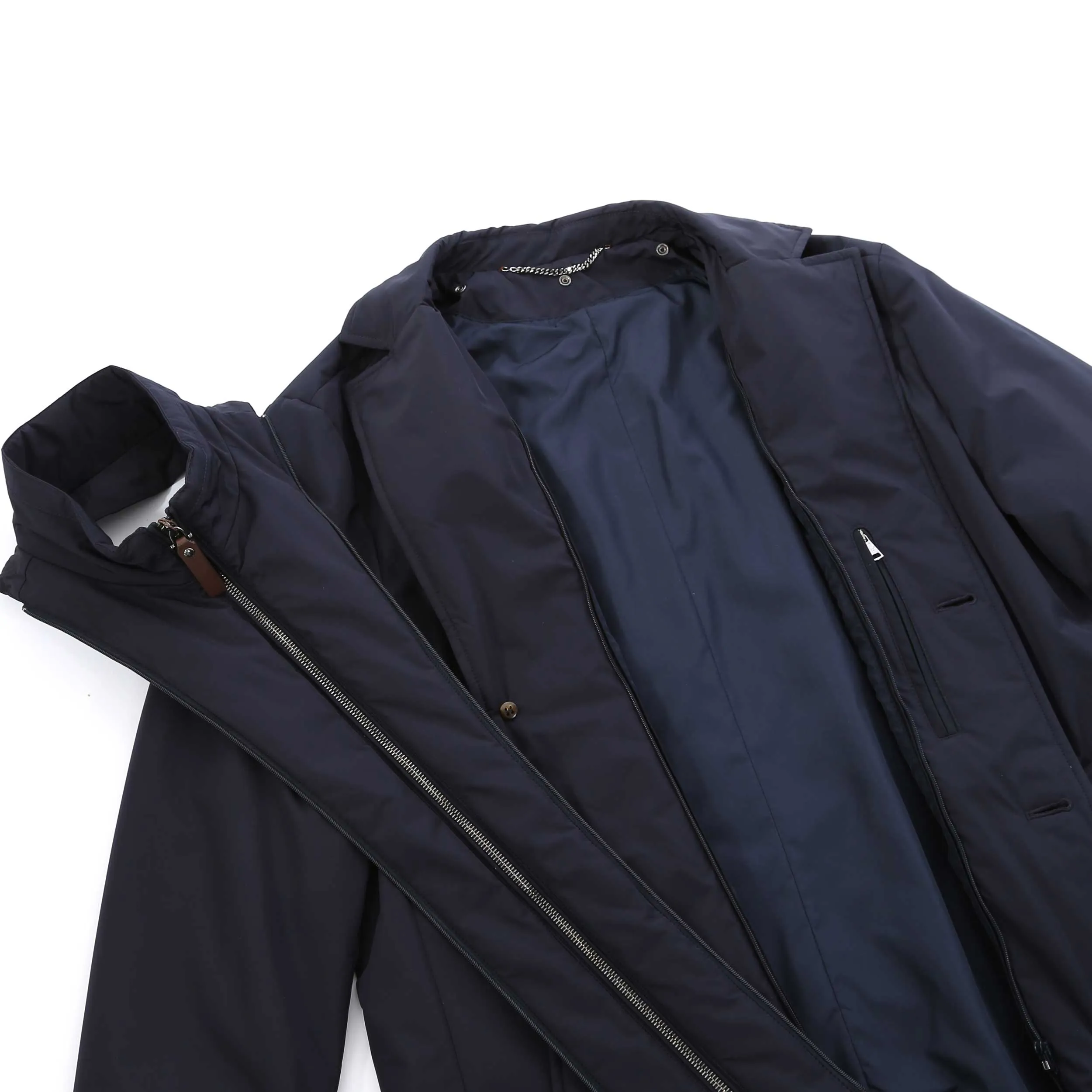 Canali Rain Coat in Navy