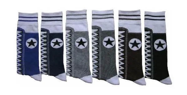 Casual Sneaker Print Socks Men’s Crew Sock