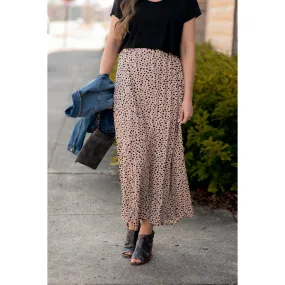 Cheetah Pleated Midi Skirt