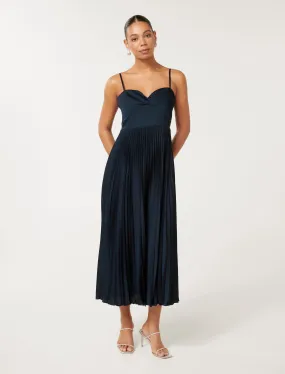 Chloe Pleated Midi Dress