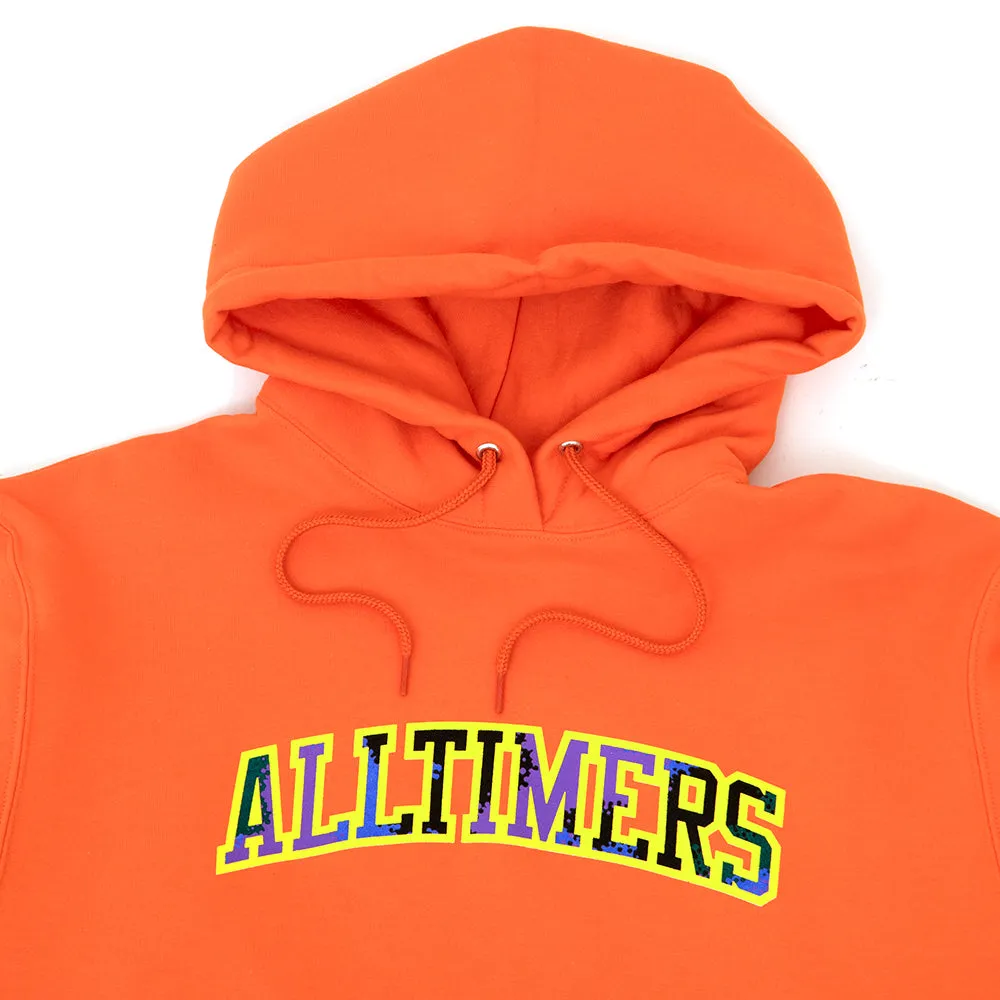 City College Hooded Sweatshirt (Orange) (S )