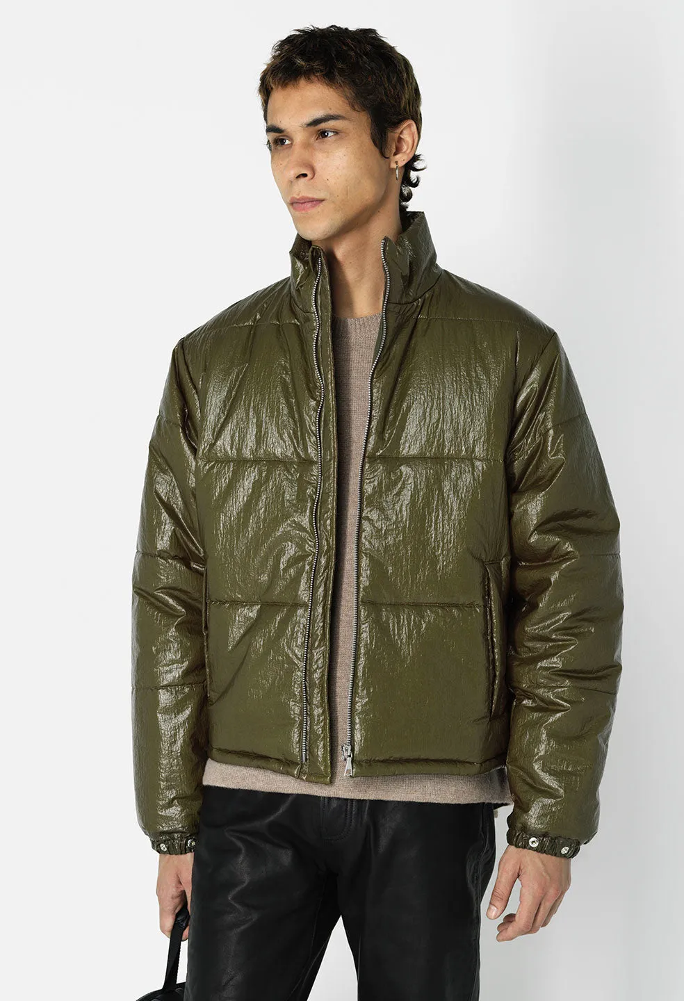 Coated Nylon Pico Puffer / Olive