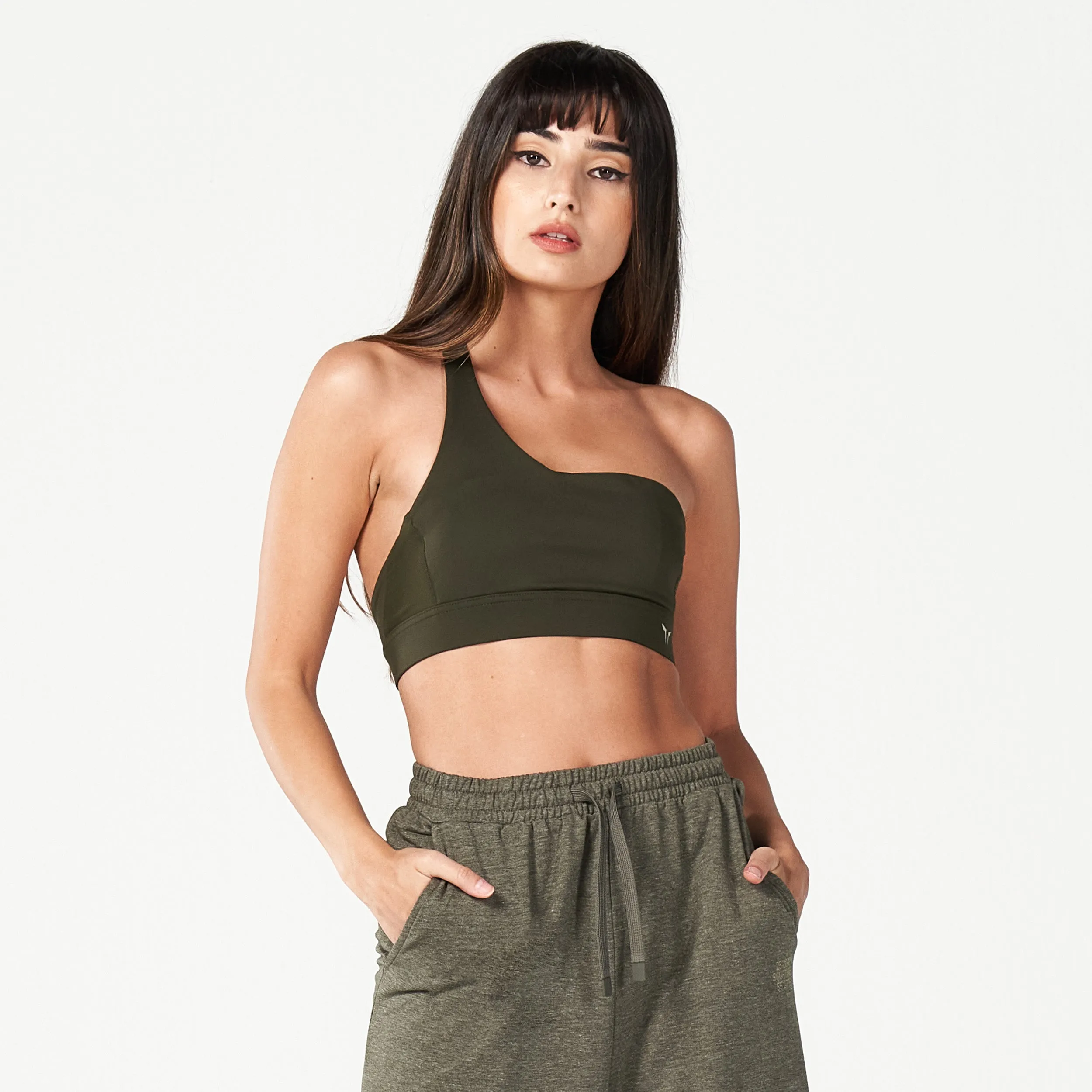 Code Asymmetric Bra - Khaki