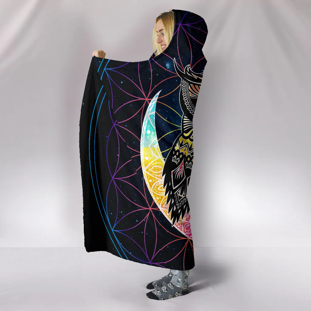 Colorful Owl Hooded Blanket