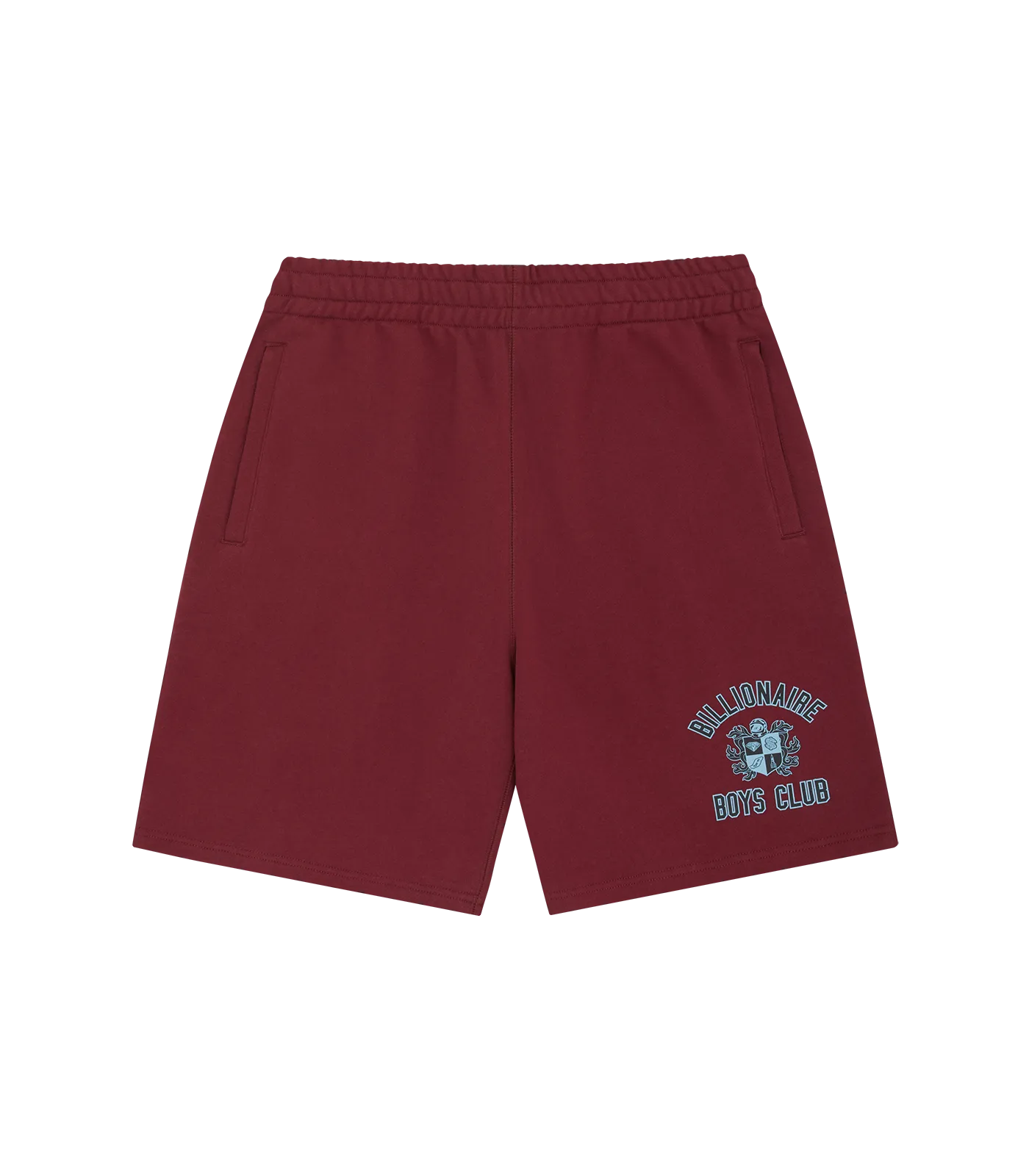 CREST LOGO SWEAT SHORTS - BURGUNDY