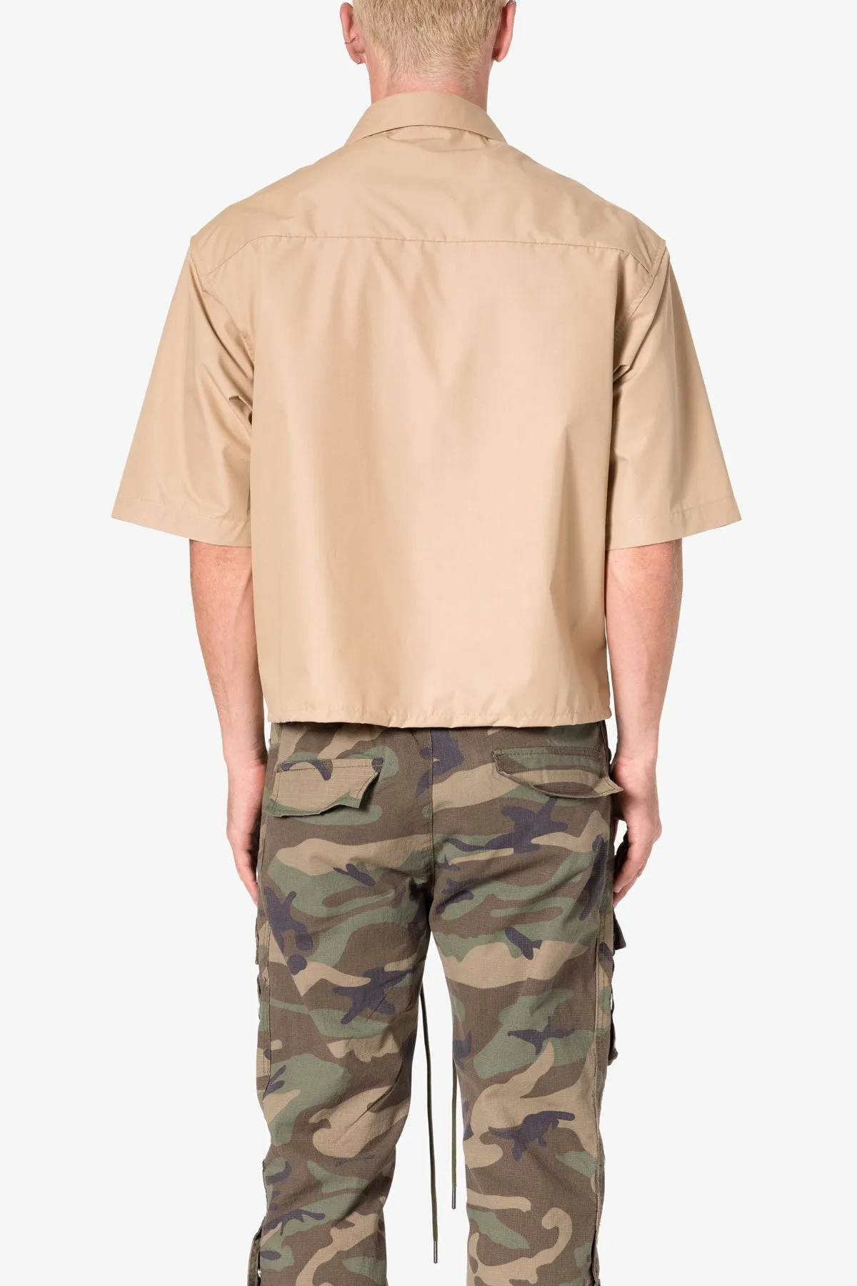 Cropped S/S Shirt - Khaki