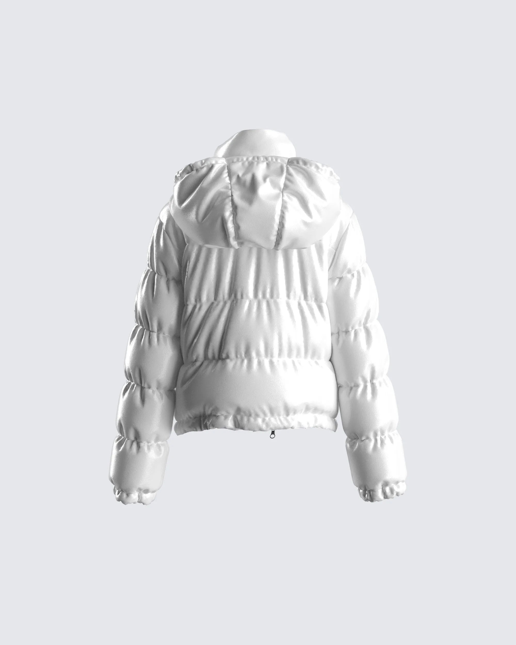 Deandra White Puffer Jacket