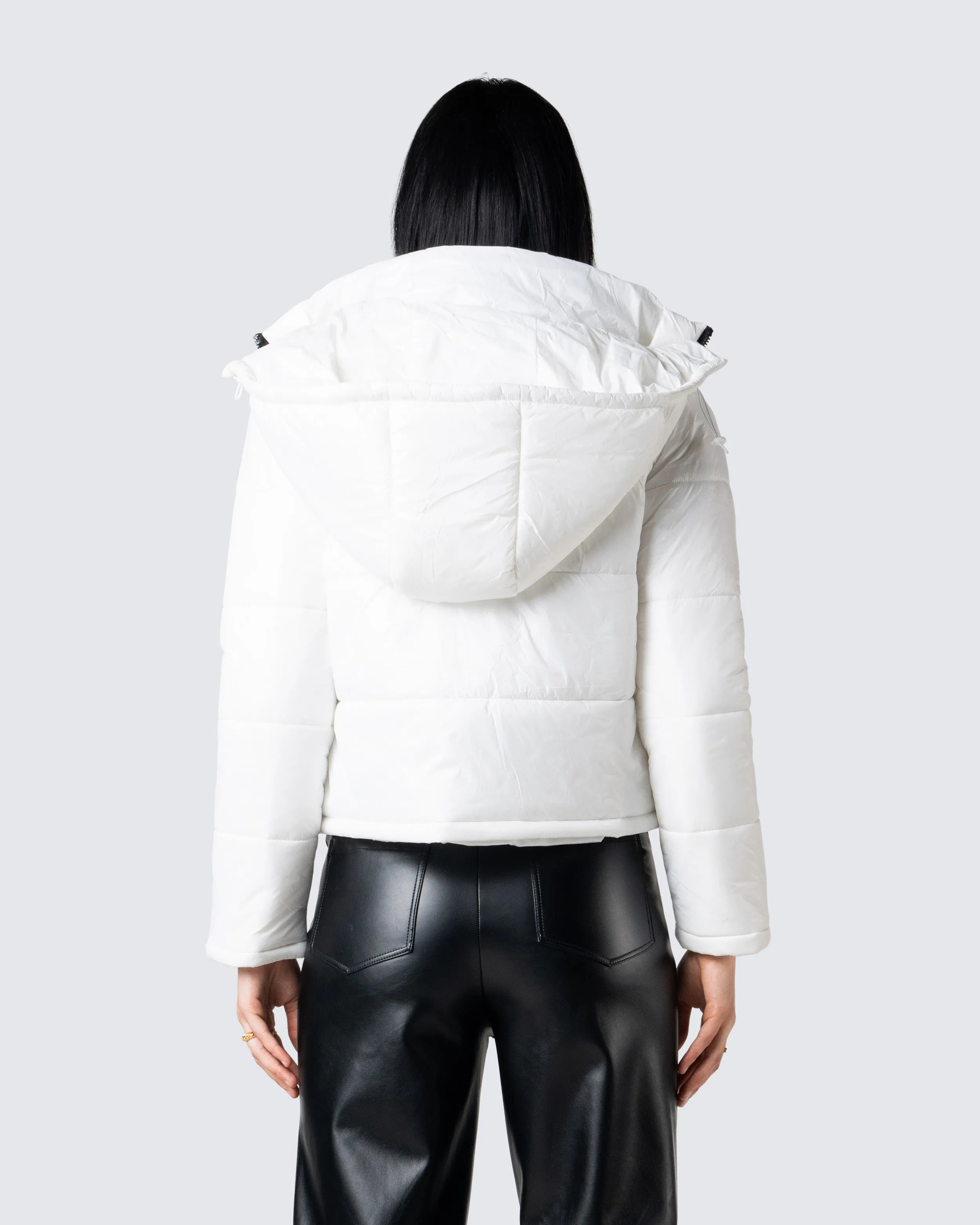 Deandra White Puffer Jacket