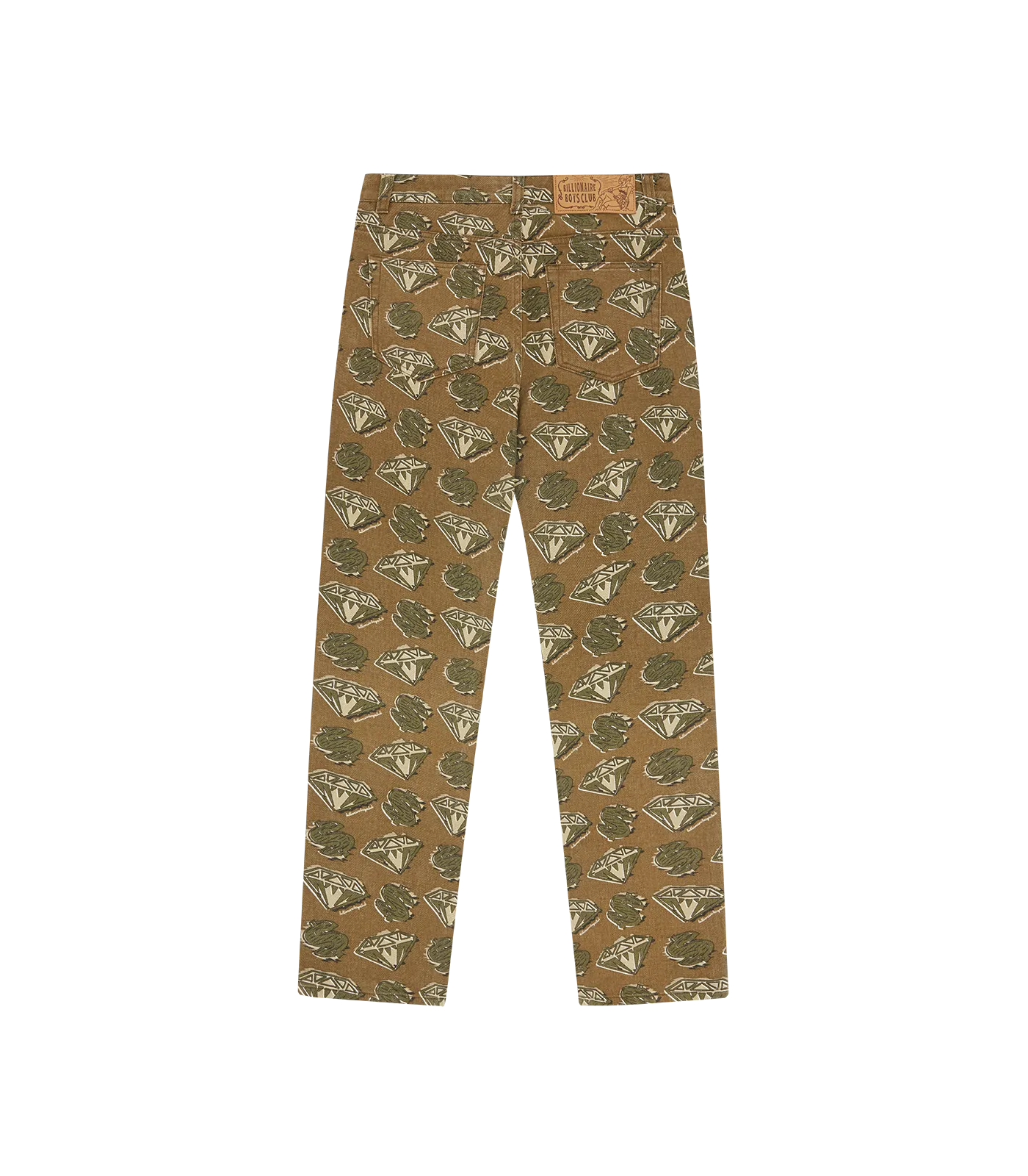 DIAMONDS & DOLLARS DENIM PANTS - KHAKI