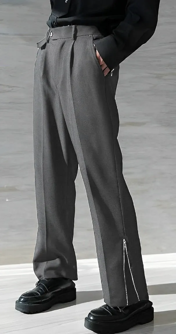 Dope Slip Zipper Straight Fit Pants