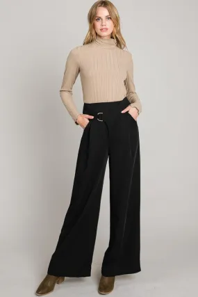 Drapey Twill Wide Leg Pant