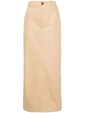 Drill Column Skirt in Khaki