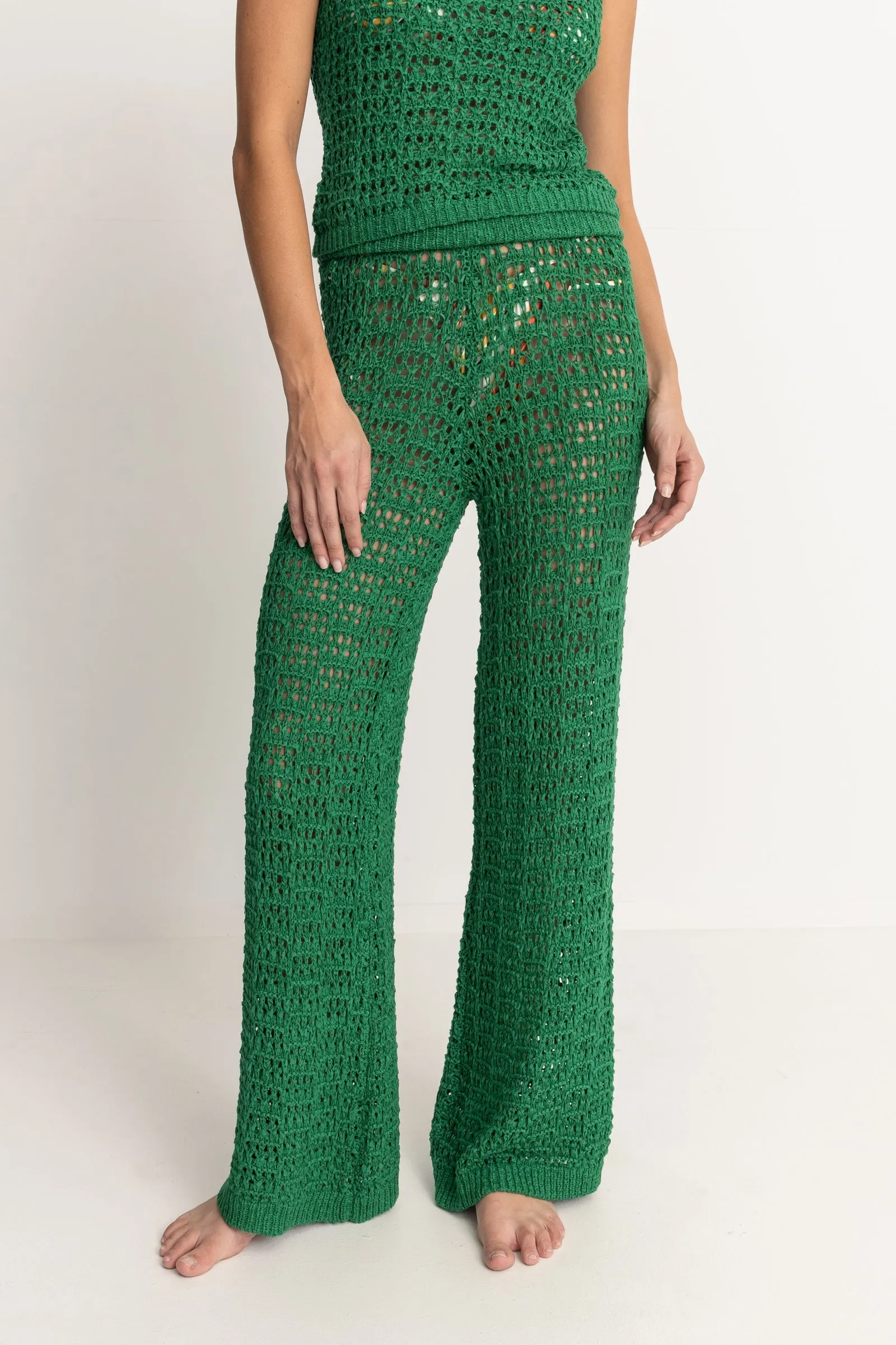 Dune Wide Leg Pant Green