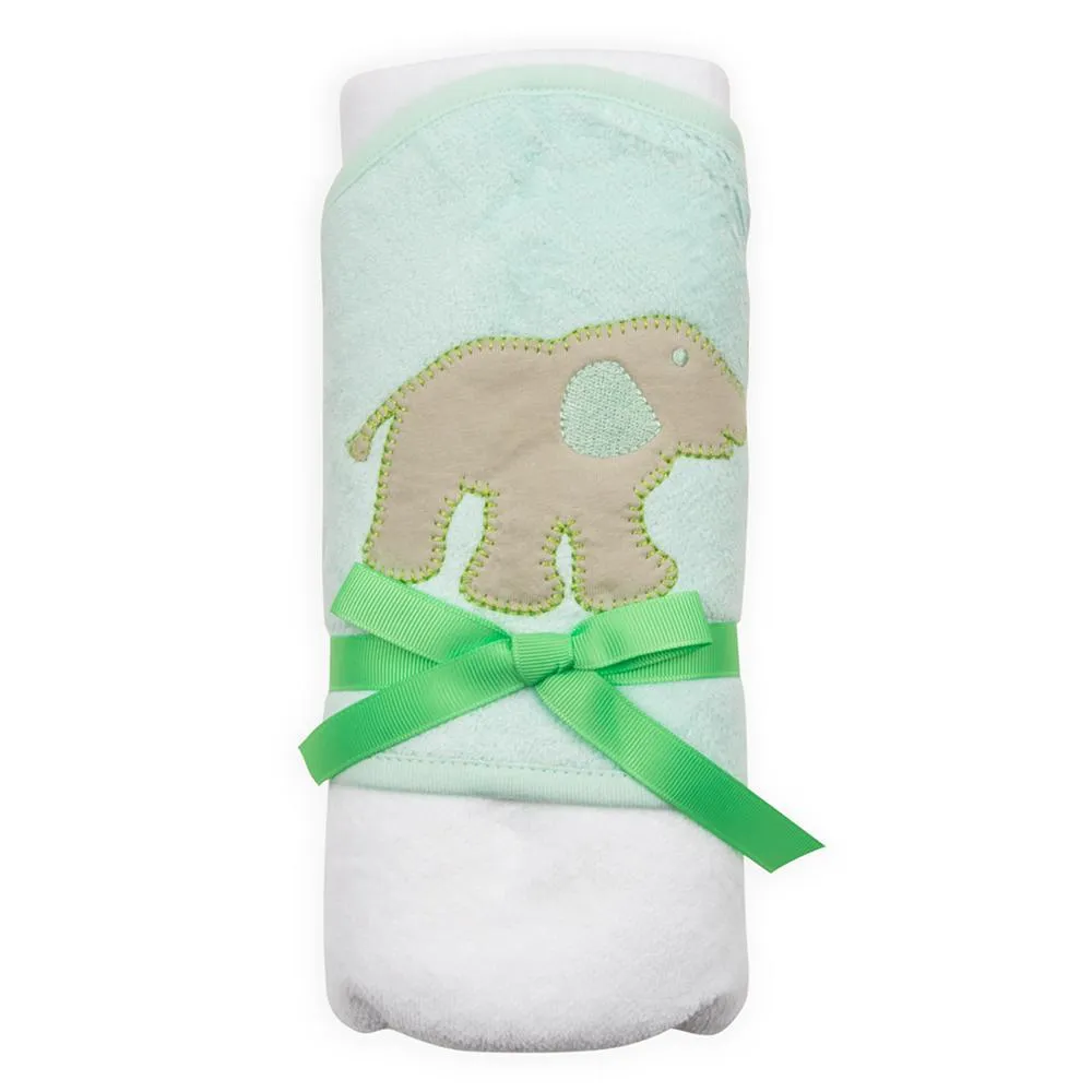 Elephant Blue Hooded Towel