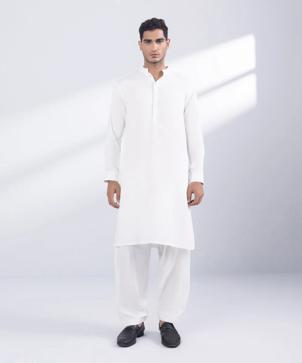 Embroidered Wash & Wear Suit