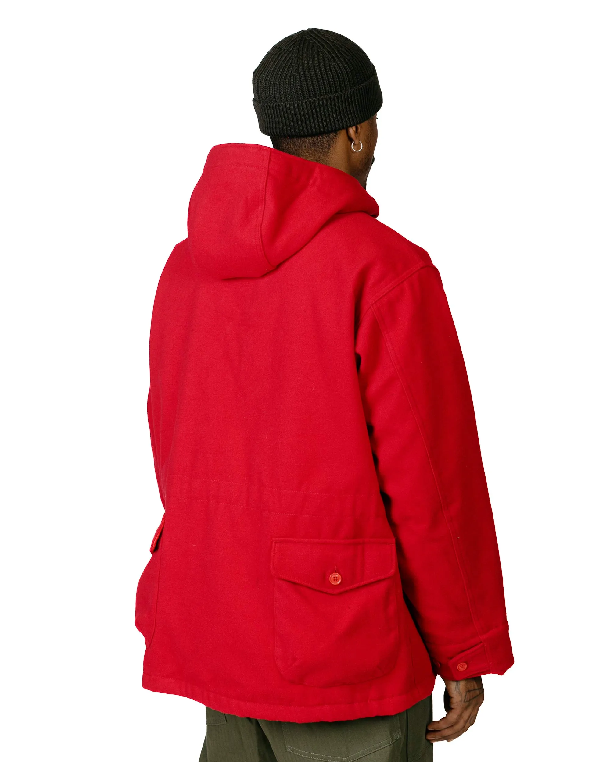 Engineered Garments SAS Jacket Red Fake Poly Fake Melton