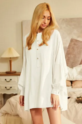 Frieeah Pleated Sleep Dress