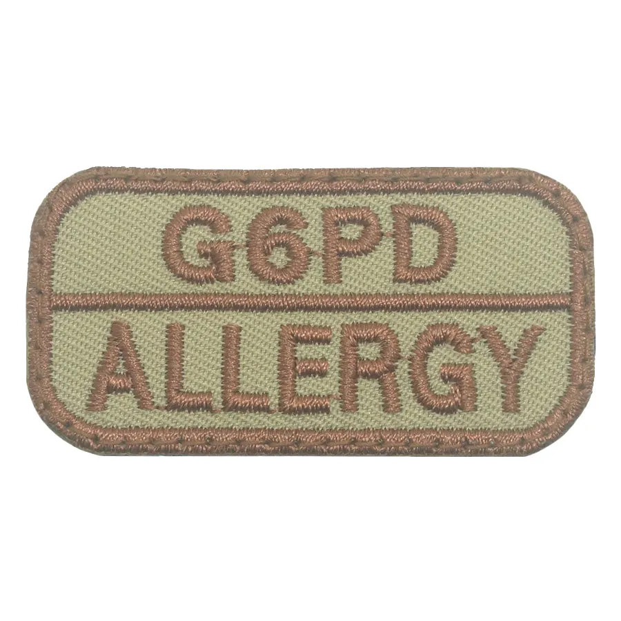 G6PD ALLERGY PATCH - KHAKI