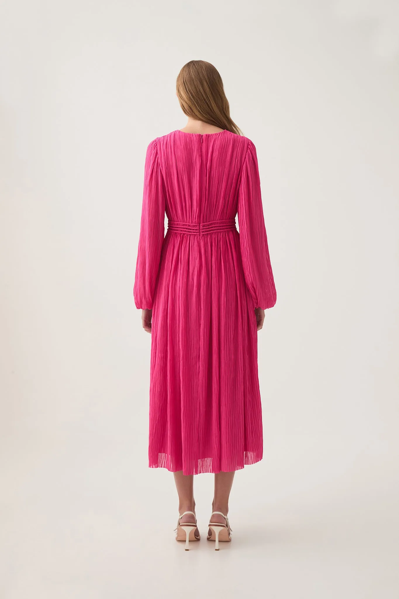 Genevieve Pleated Midi Dress