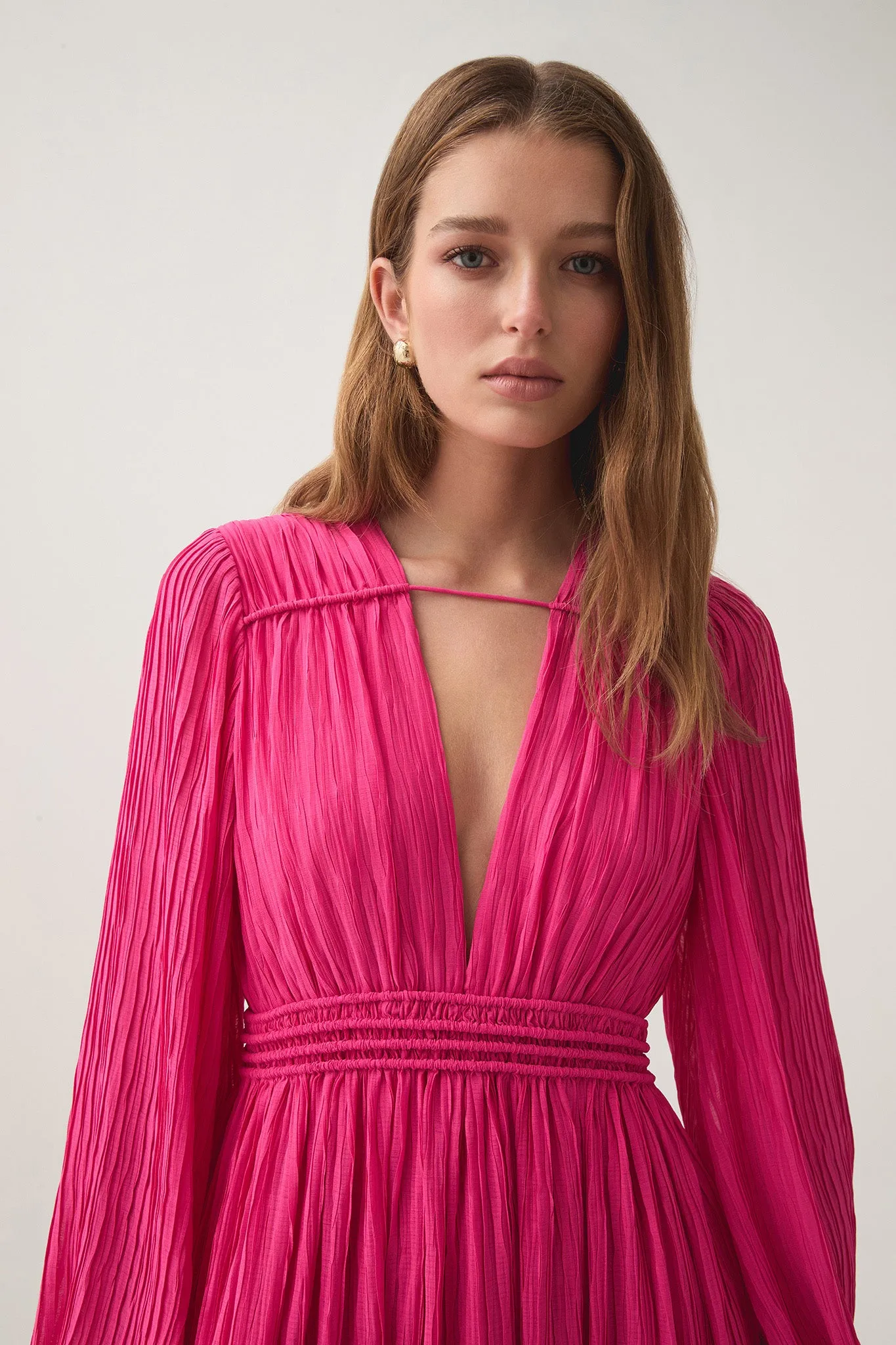 Genevieve Pleated Midi Dress