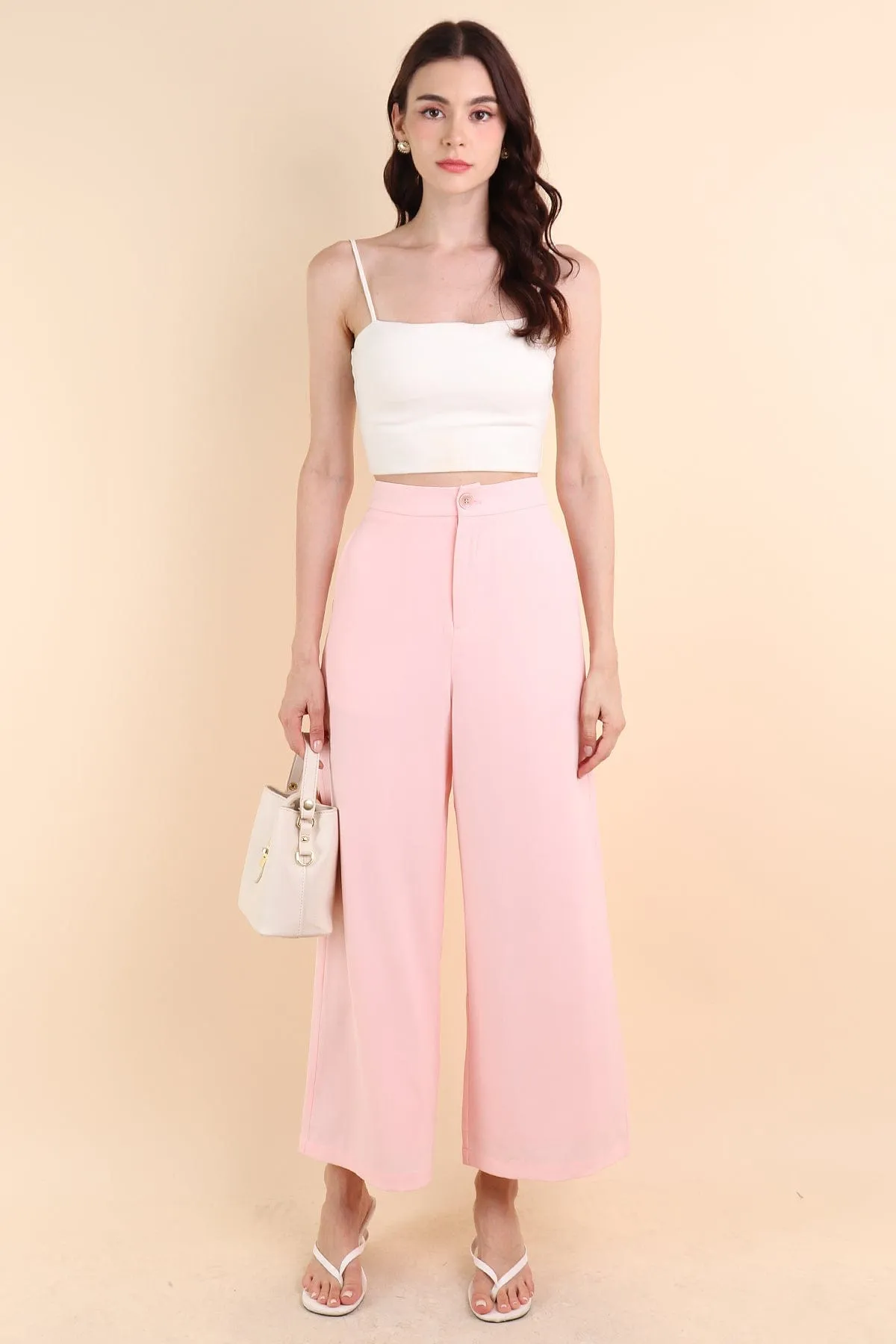 GEORGIA WIDE-LEG PANTS IN PINK