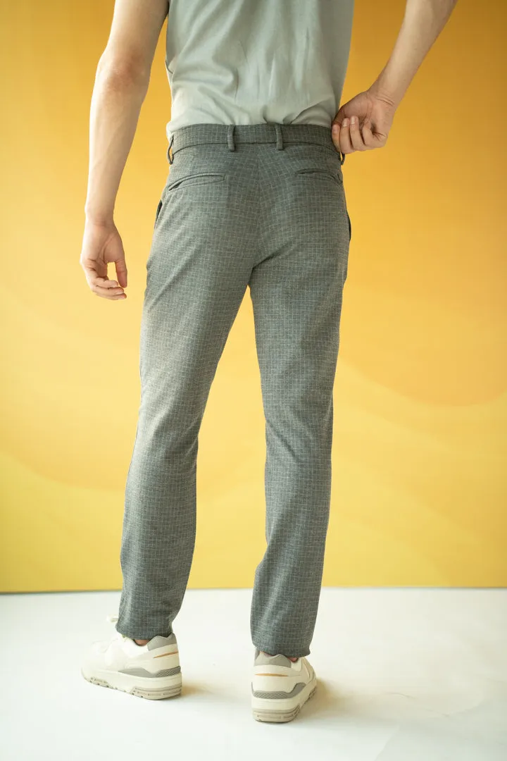 Grey Checks Power-Stretch Pants