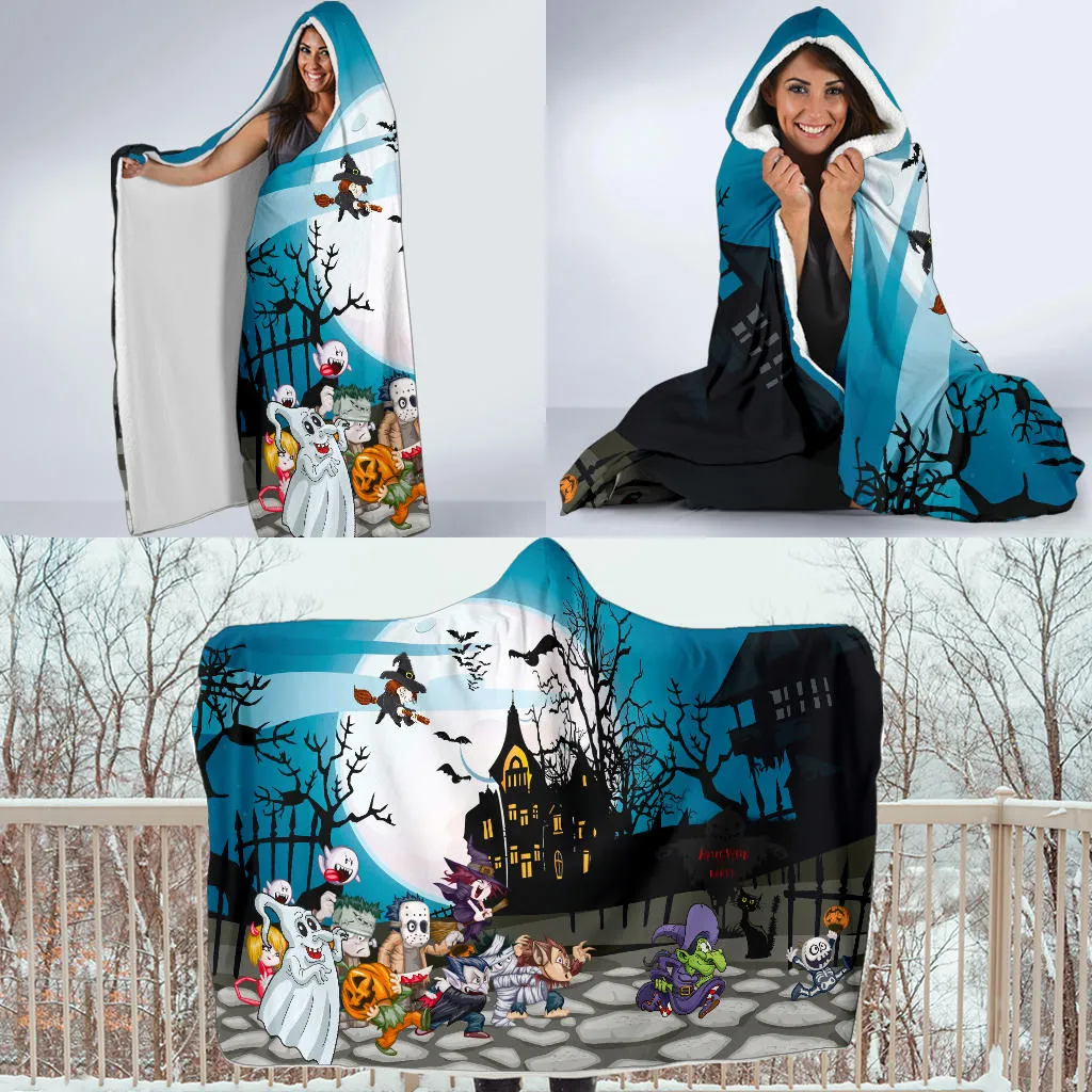 Halloween Party Hooded Blanket