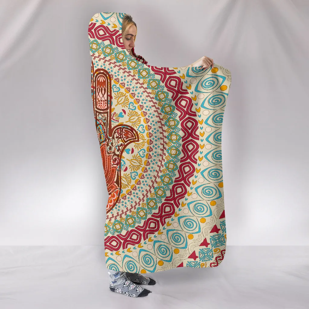 Hamsa Hand Hooded Blanket