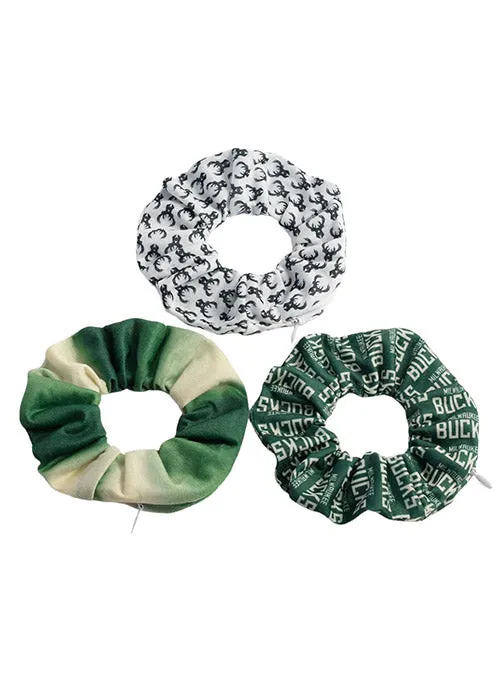 Headbands of Hope 3 Pack Milwaukee Bucks Zipper Scrunchies