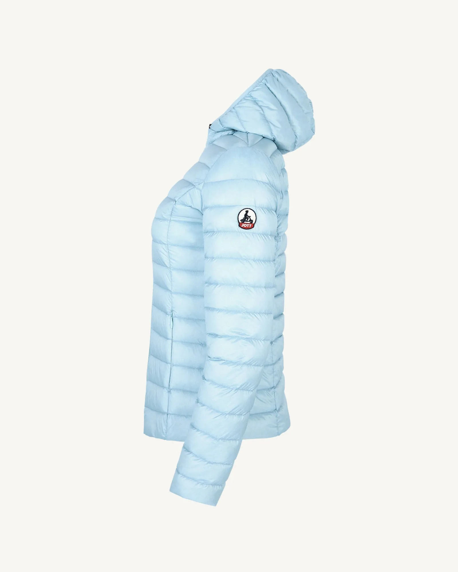 Heaven blue Cloe lightweight hooded puffer jacket