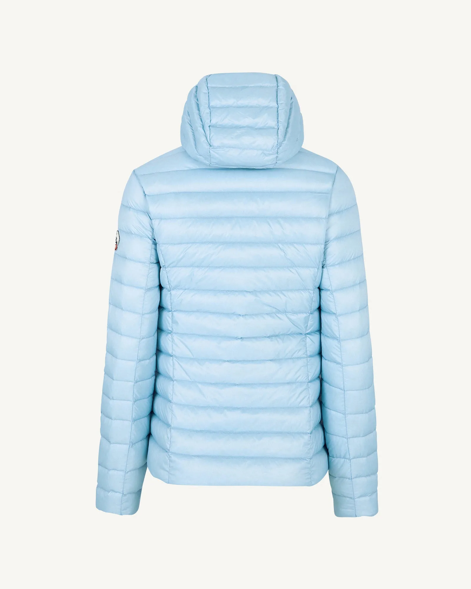 Heaven blue Cloe lightweight hooded puffer jacket