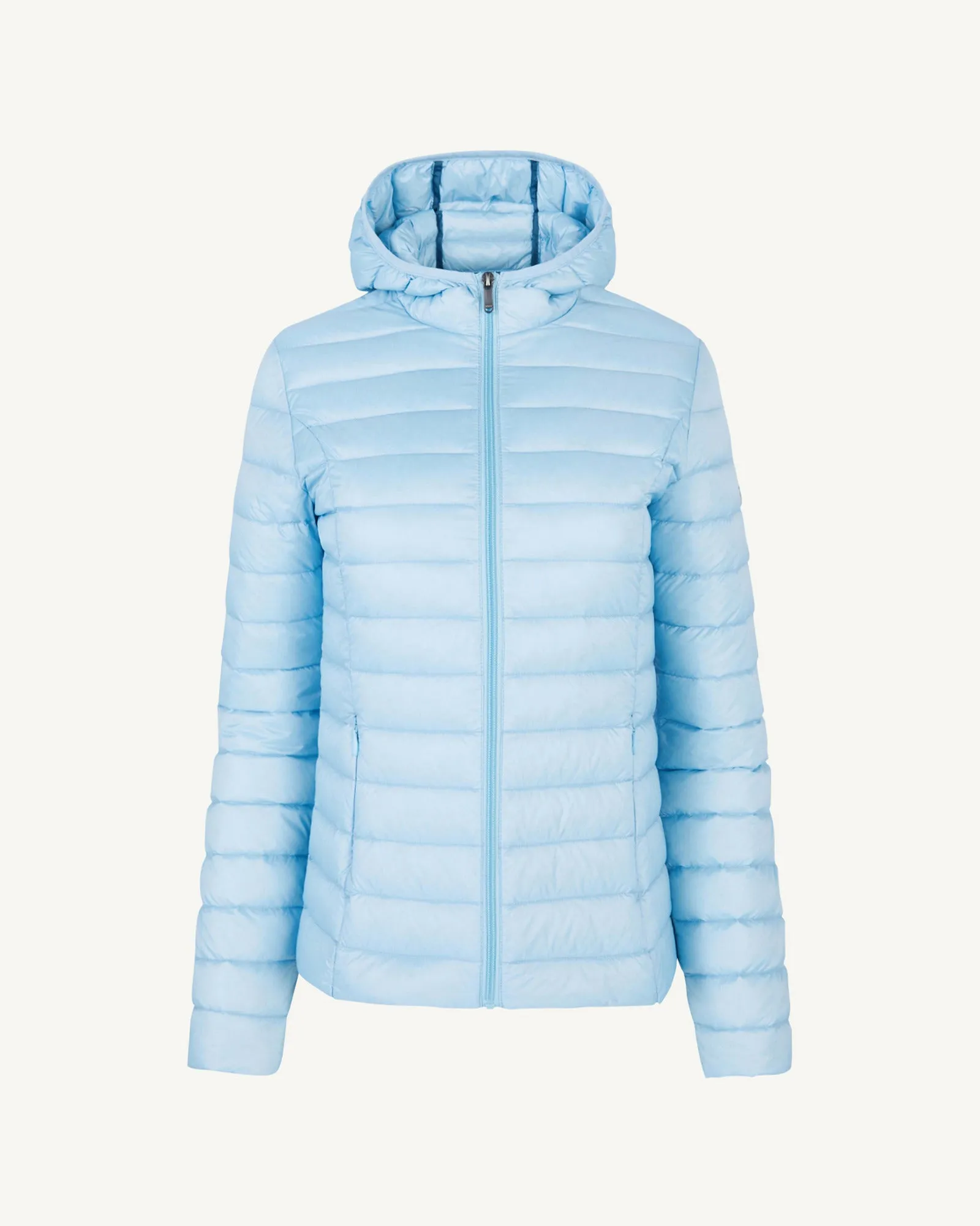 Heaven blue Cloe lightweight hooded puffer jacket