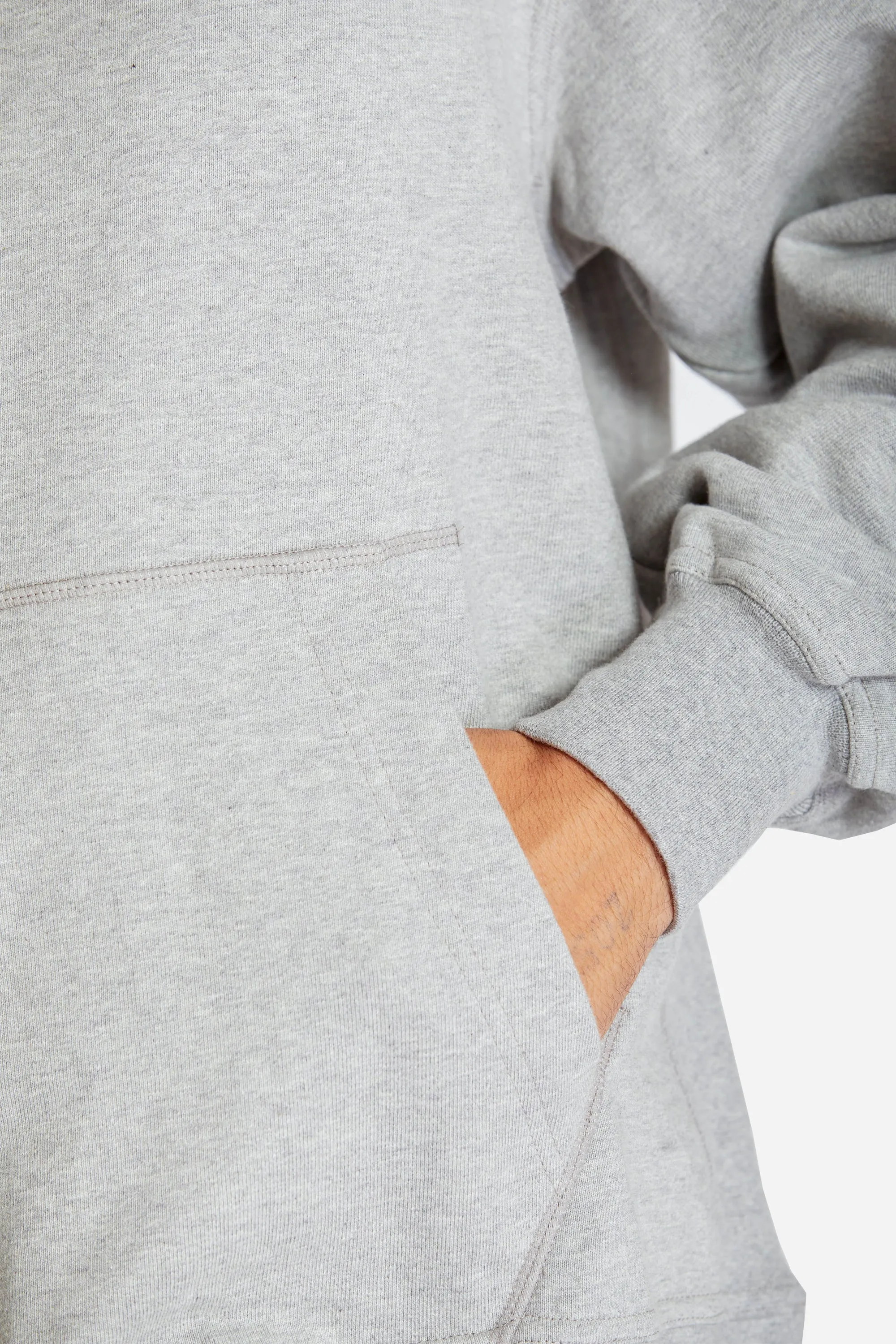 Hooded Sweat Melange Grey