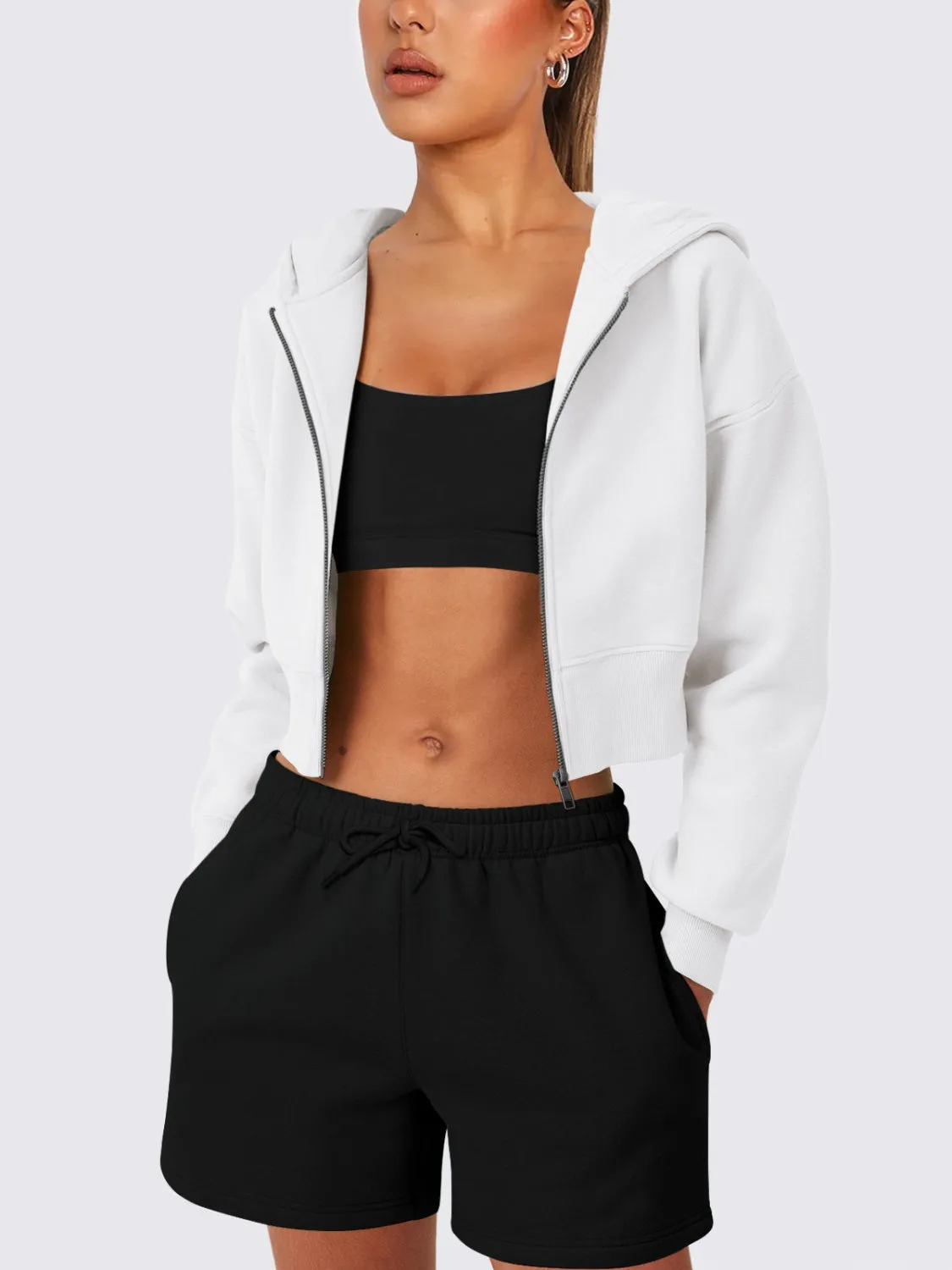 Just BE. MDML  Hooded Cropped Jacket