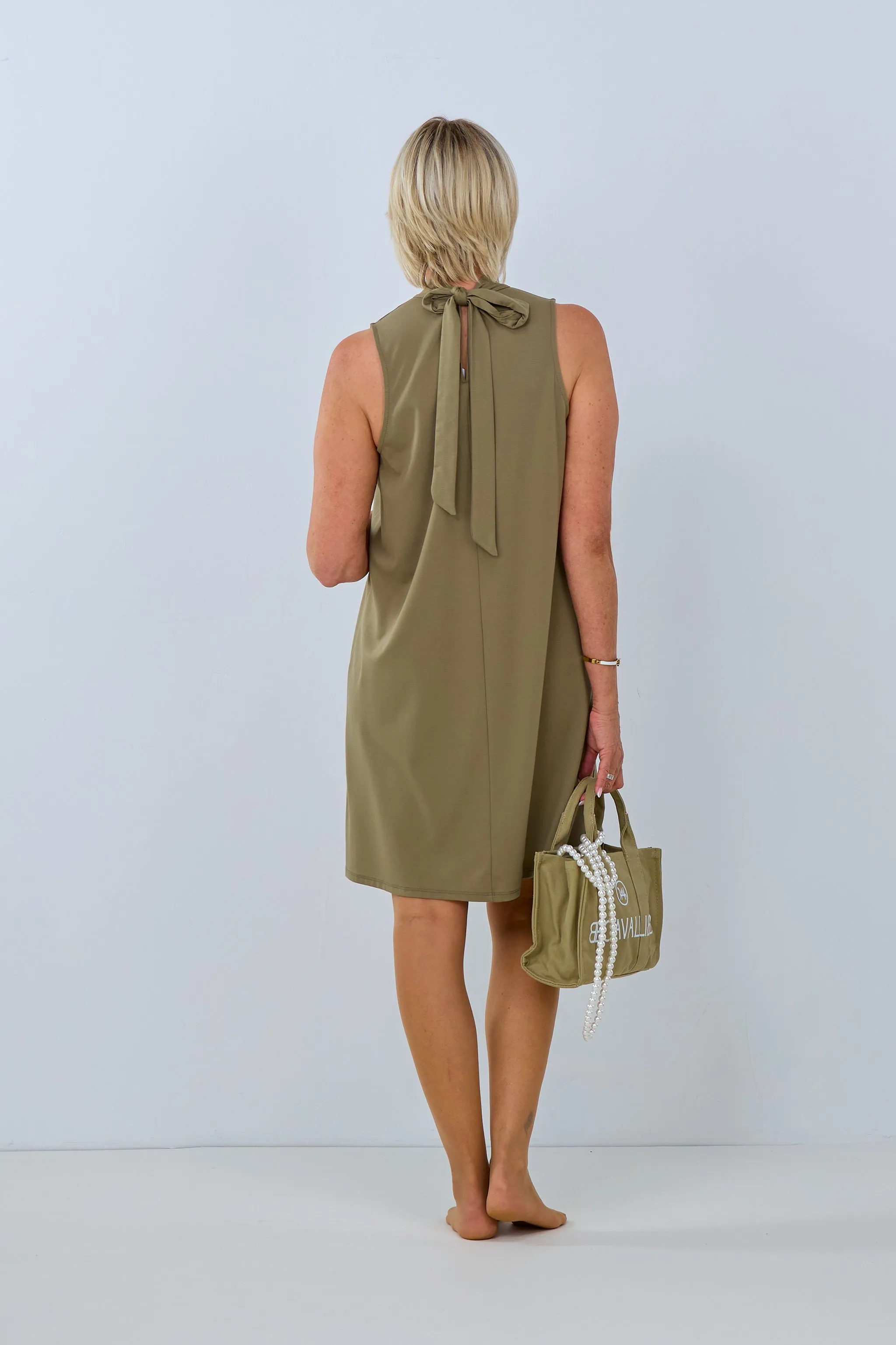 Kleid mit Schleife hinten, khaki