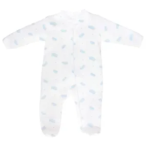 Little Prince Printed Zipper Footie |  Baby Boy