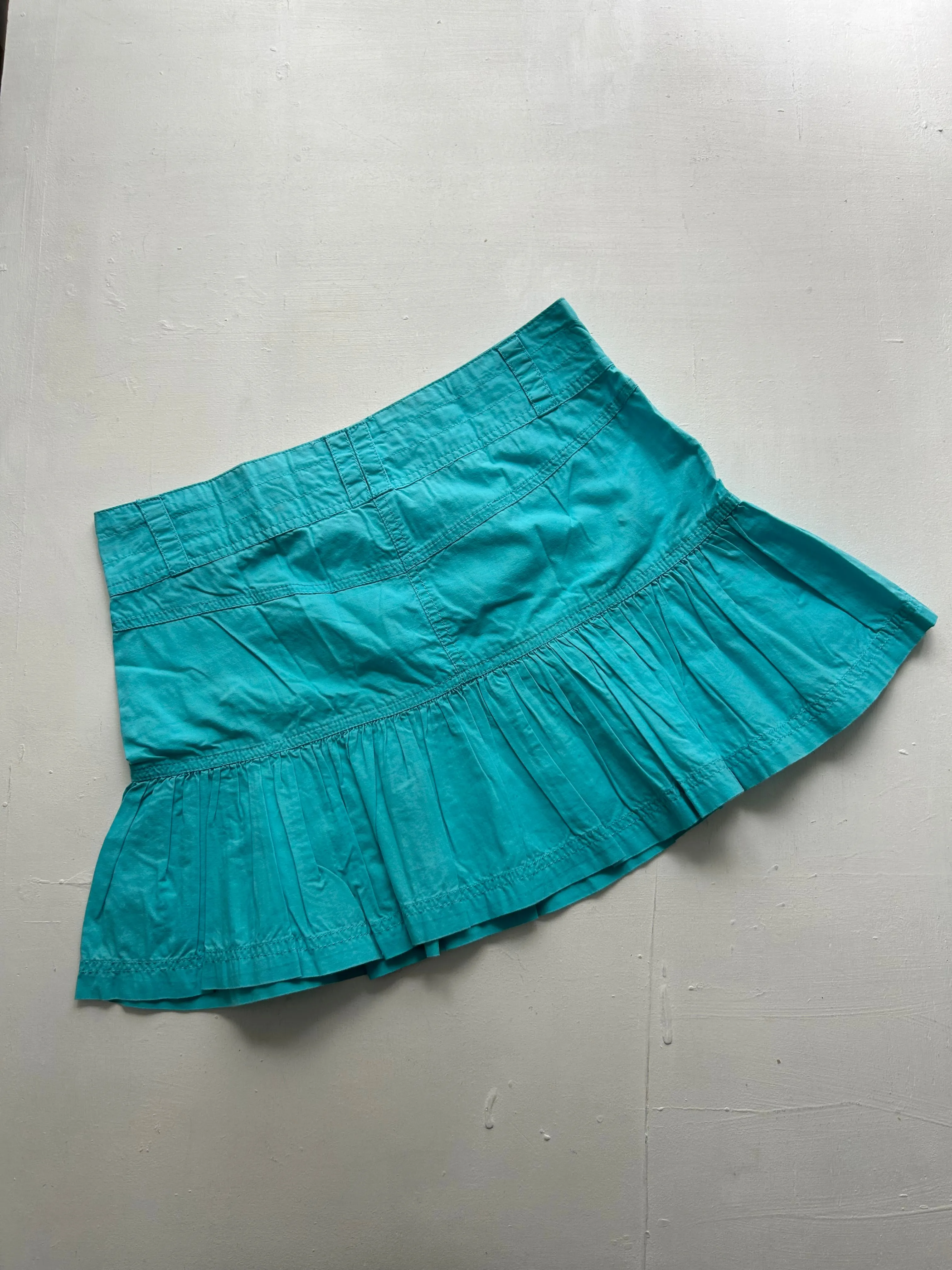 Low rise mini cotton pleated skirt 90s y2k vintage (S)