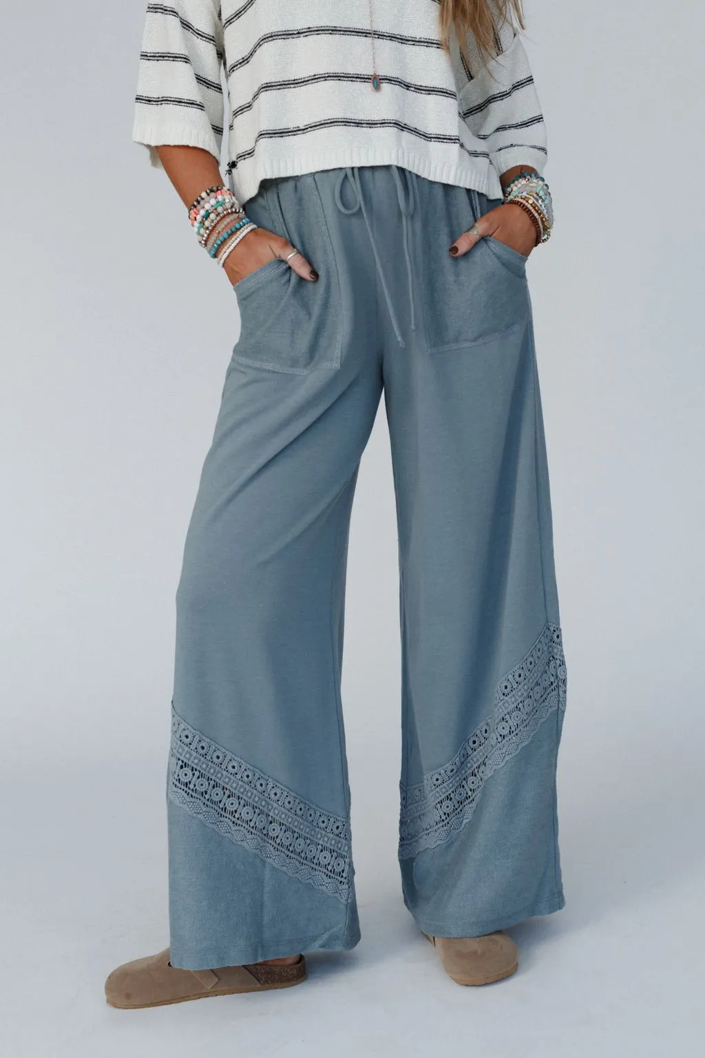 Lyrical Wide Leg Pants - Blue