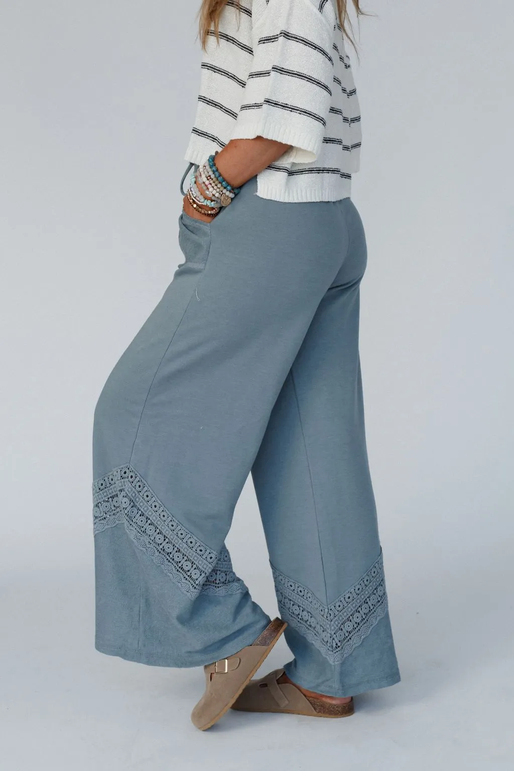 Lyrical Wide Leg Pants - Blue