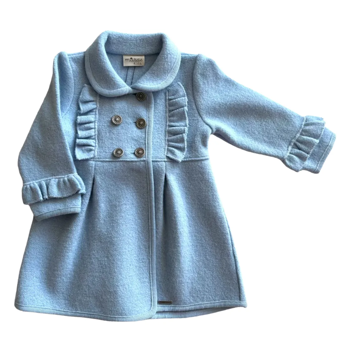 Marae Ruffle Coat Blue