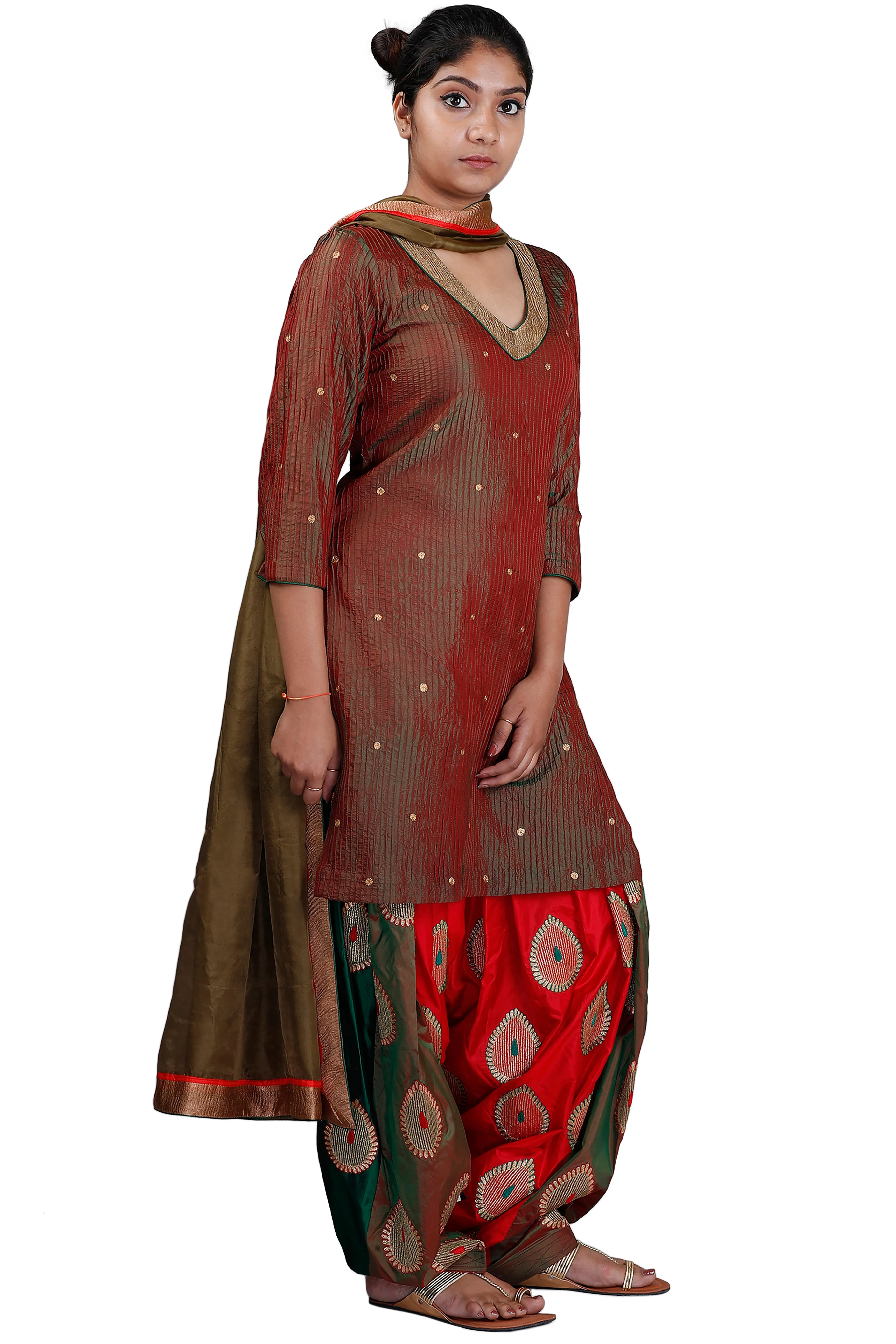 Maroon Patiala Suit