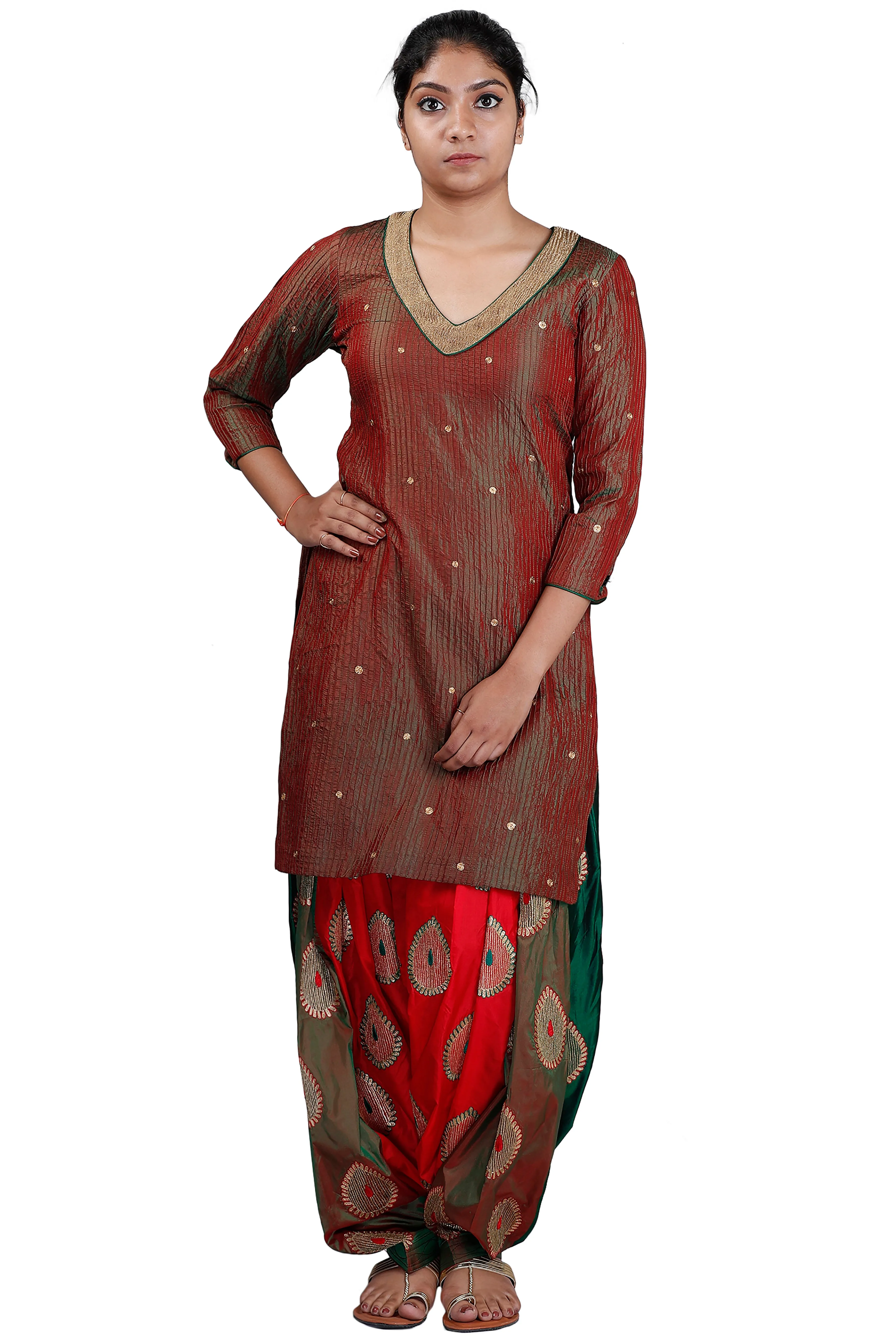 Maroon Patiala Suit