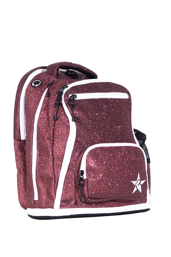 Maroon Rebel Baby Dream Bag with White Zipper