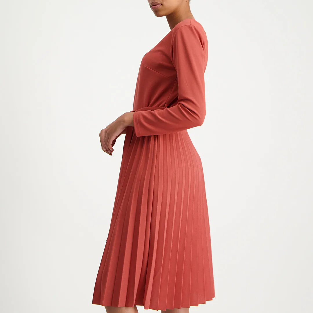 Mauve Pleated Dress