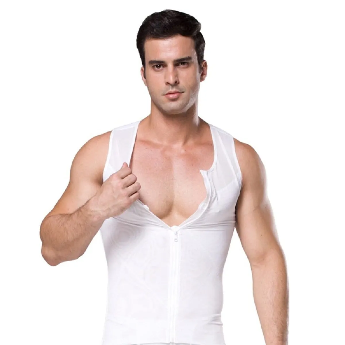 Men's Compression Zipper Tank Top