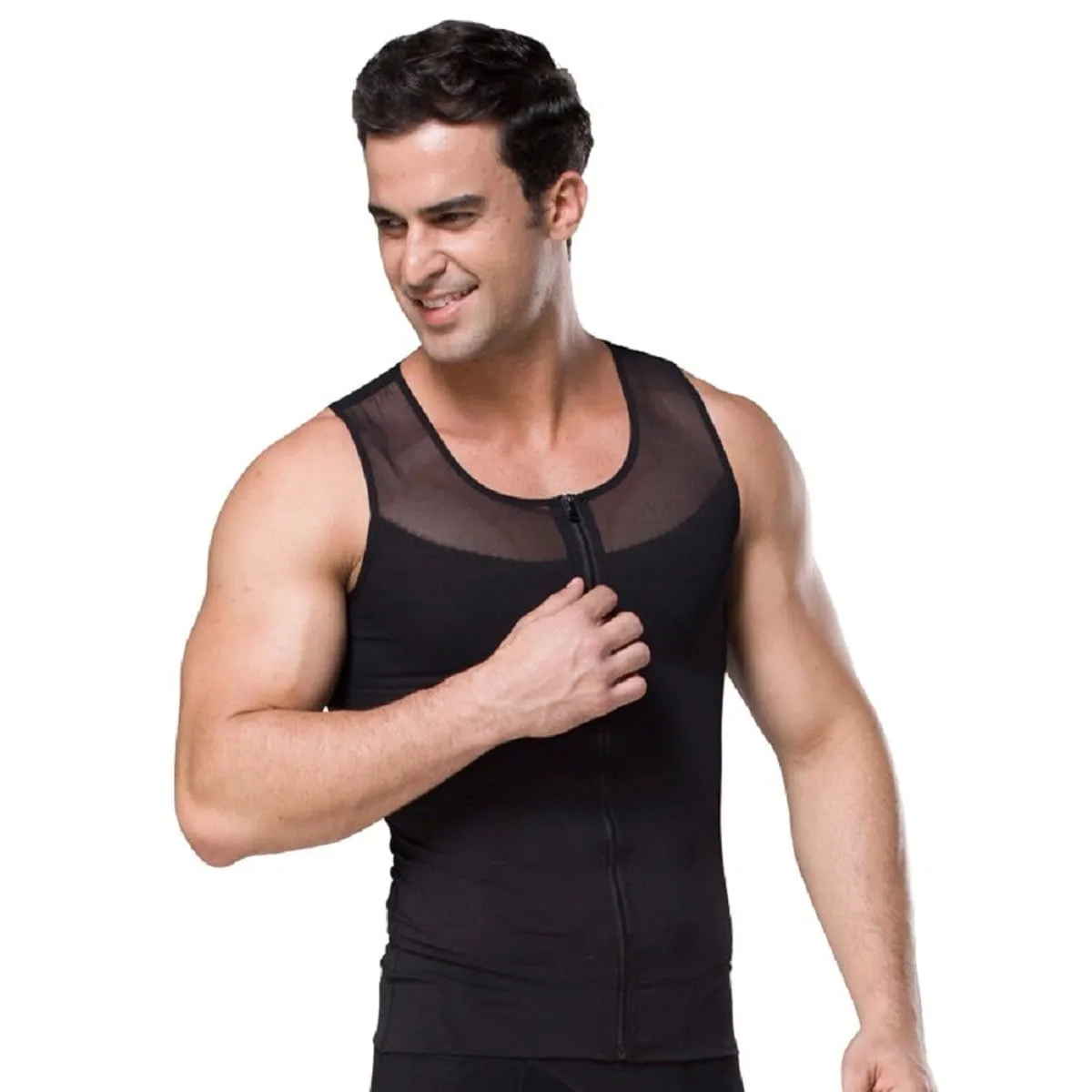 Men's Compression Zipper Tank Top