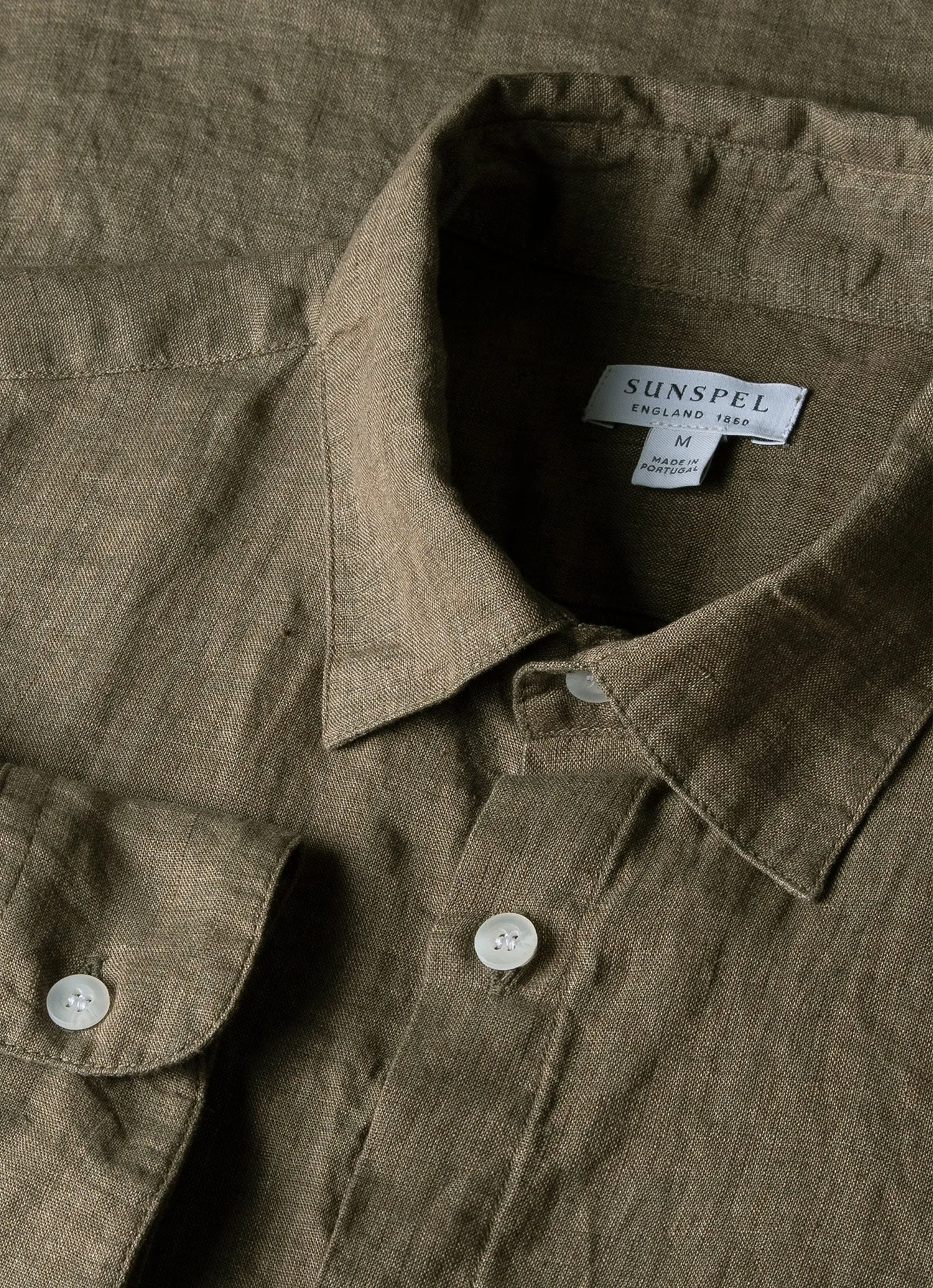 Men's Linen Shirt in Khaki