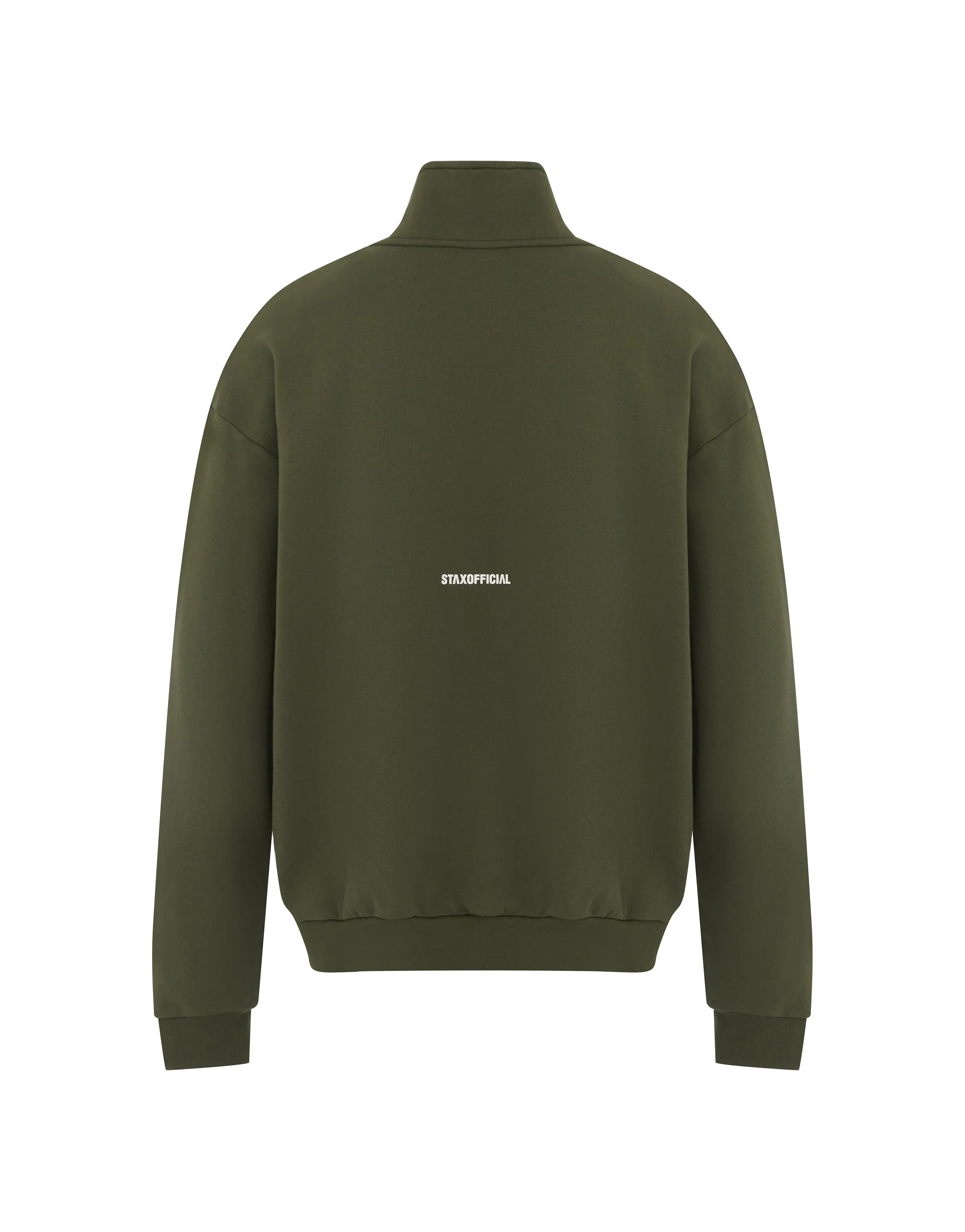 Mens Quarter Zip Crew- Khaki