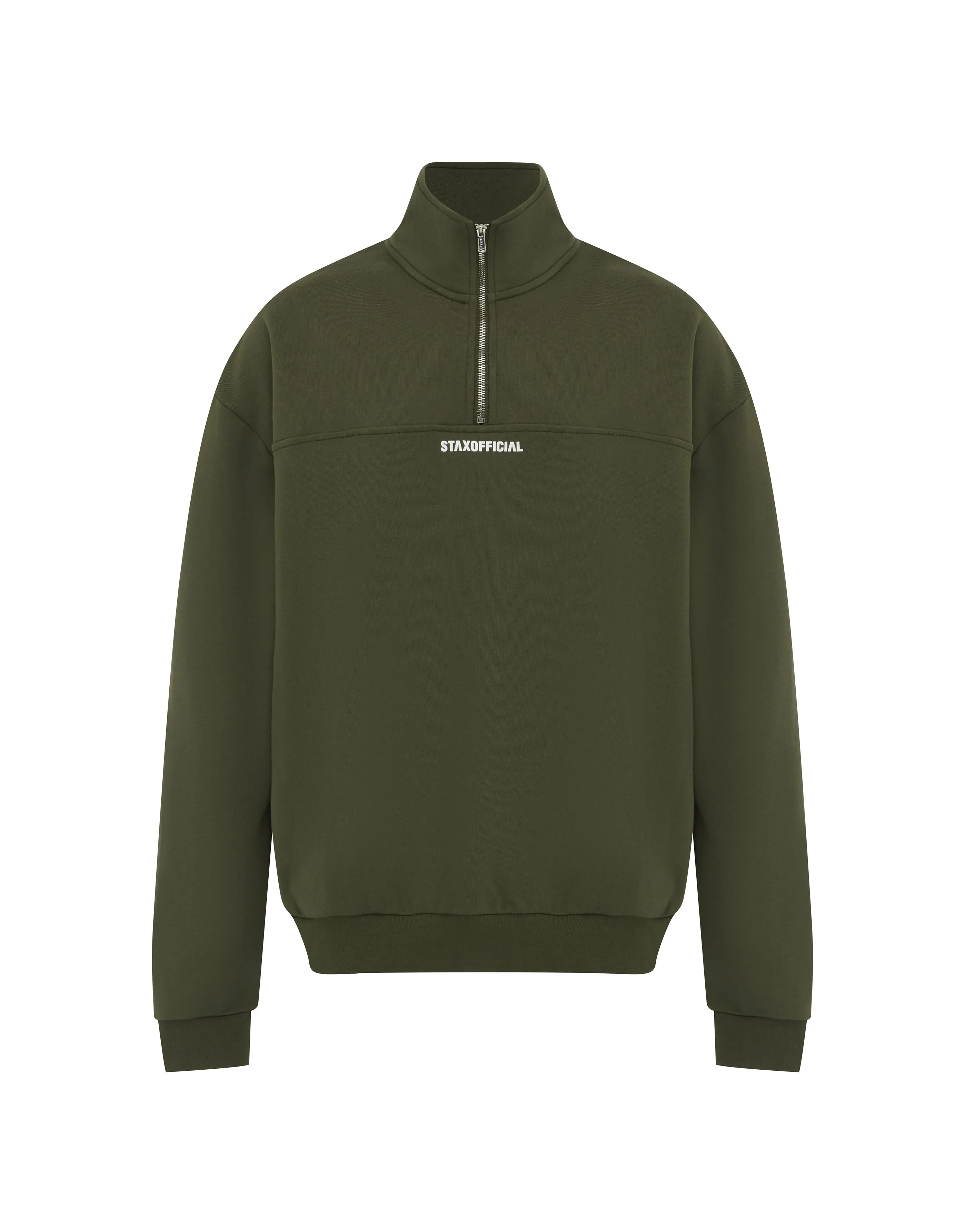 Mens Quarter Zip Crew- Khaki